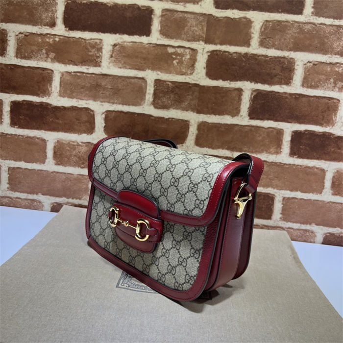 Gucci Horsebit 1955 shoulder bag 602204 GG Supreme canvas Red high