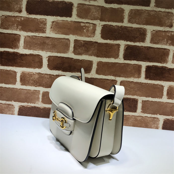 Gucci Horsebit 1955 shoulder bag 602204 white leather high