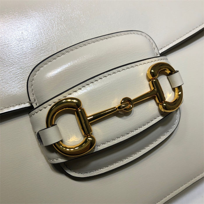 Gucci Horsebit 1955 shoulder bag 602204 white leather high