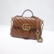 GG Marmont mini top handle bag brown leather high