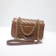 GG Marmont mini matelassé shoulder bag brown leather high