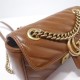 GG Marmont mini matelassé shoulder bag brown leather high