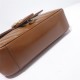 GG Marmont mini matelassé shoulder bag brown leather high