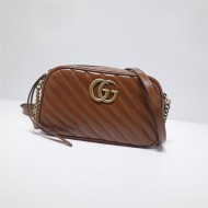 GG Marmont small shoulder bag 447632 brown high