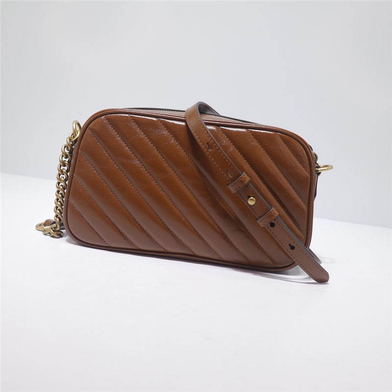 GG Marmont small shoulder bag 447632 brown high