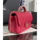 Chanel SMALL FLAP BAG With Top Diamond Handle Lambskin & Gold-Tone Metal AS4141 Fuchsia High