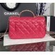 Chanel SMALL FLAP BAG With Top Diamond Handle Lambskin & Gold-Tone Metal AS4141 Fuchsia High