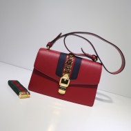 Sylvie leather mini chain bag 421882 Red high