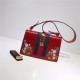 Sylvie leather mini chain bag 421882 Red Ebroidery high