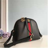 Ophidia small shoulder bag black leather high