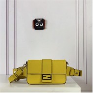 BAGUETTE grain leather bag green yellow High