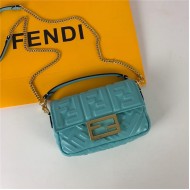 MINI BAGUETTE leather bag blue High