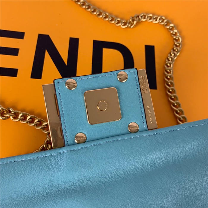 MINI BAGUETTE leather bag blue High