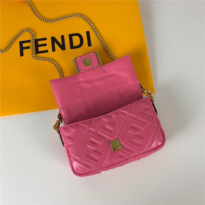 MINI BAGUETTE leather bag pink High