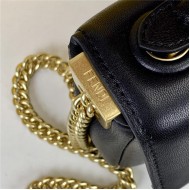 MINI BAGUETTE CHAIN nappa leather bag Black High