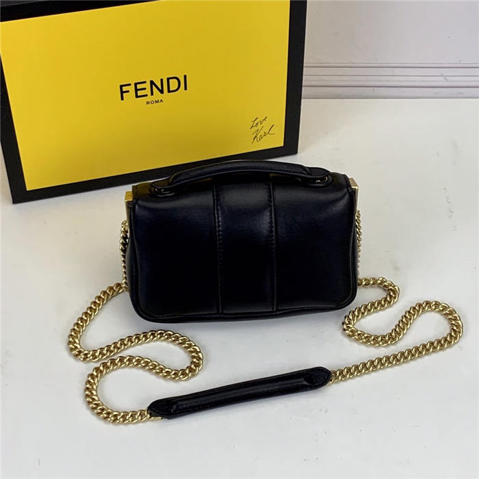 MINI BAGUETTE CHAIN nappa leather bag Black High