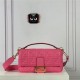 LARGE BAGUETTE leather bag Pink High