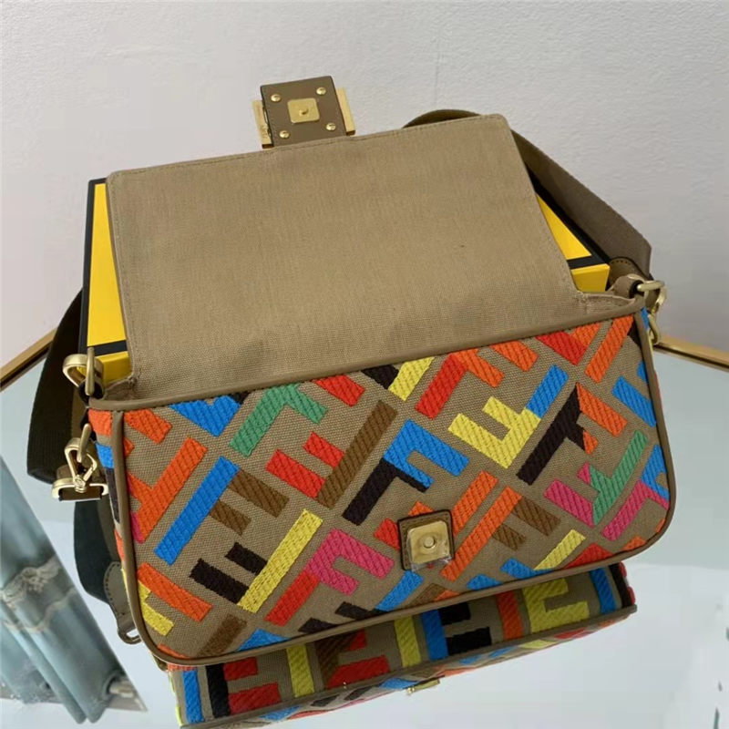 BAGUETTE canvas bag Multicolor Beige High