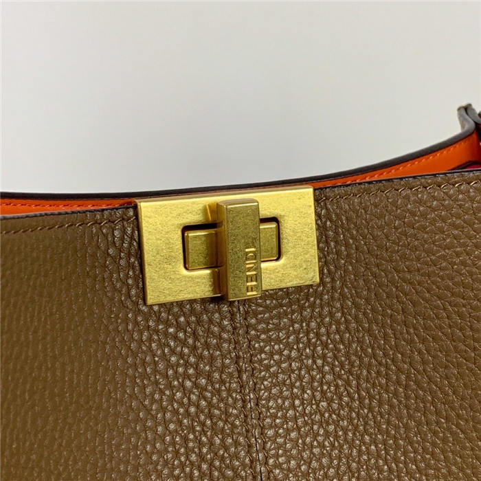 PEEKABOO X-LITE MEDIUM leather bag Brown High