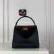 PEEKABOO X-LITE MEDIUM leather bag Black High