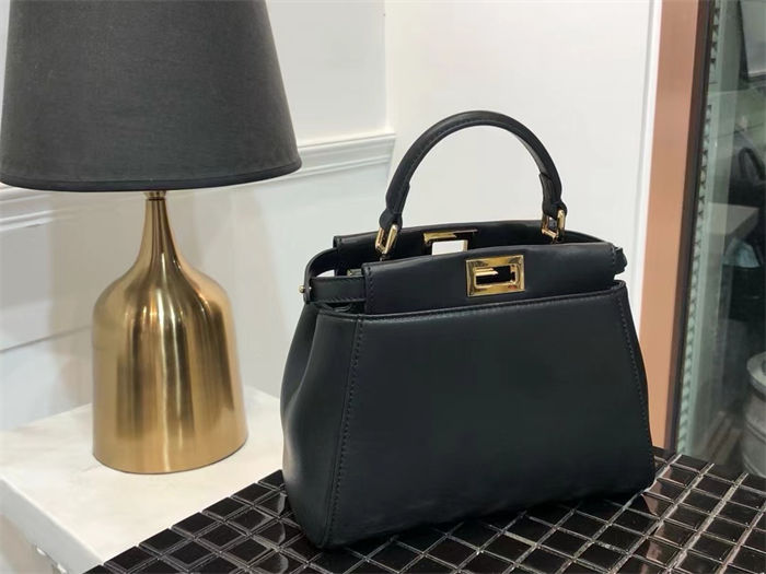 PEEKABOO ICONIC MINI leather bag Black High