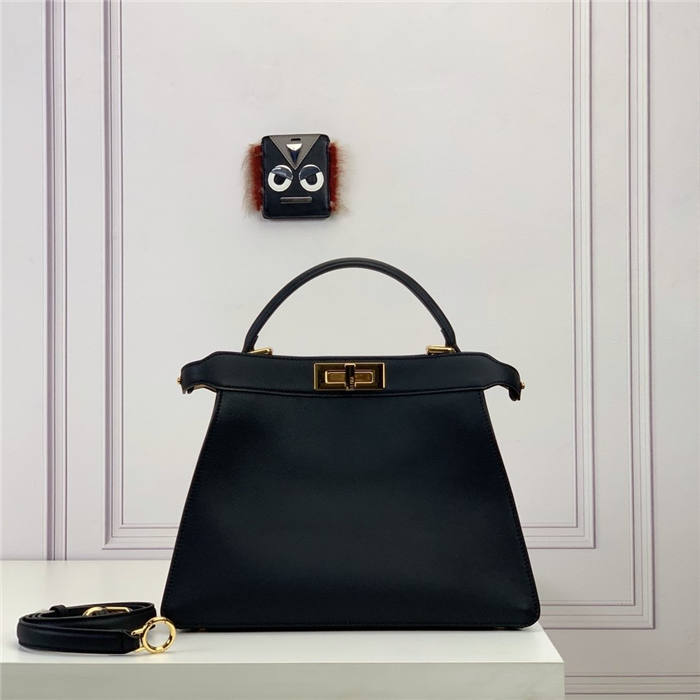 PEEKABOO ISEEU MEDIUM leather bag Black High