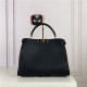 PEEKABOO ICONIC ESSENTIAL leather bag Black and beige High