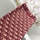 LARGE Dior BOOK TOTE Dior Oblique Embroidery Burgundy High