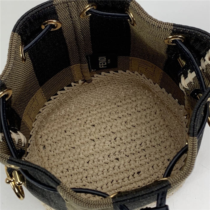 MON TRESOR Brown fabric mini-bag High