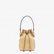 MON TRESOR Beige raffia mini bag High