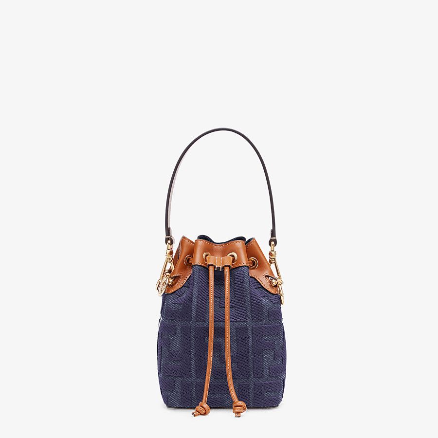 MON TRESOR Blue denim mini bag High