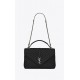 COLLEGE LARGE CHAIN BAG IN QUILTED LEATHER Black-Silver High