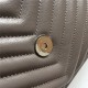 COLLEGE LARGE CHAIN BAG IN QUILTED LEATHER Taupe High