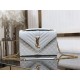 ENVELOPE MEDIUM BAG IN MIX MATELASSÉ GRAIN DE POUDRE EMBOSSED LEATHER White-Gold High