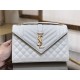 ENVELOPE MEDIUM BAG IN MIX MATELASSÉ GRAIN DE POUDRE EMBOSSED LEATHER White-Gold High