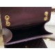 ENVELOPE MEDIUM BAG IN MIX MATELASSÉ GRAIN DE POUDRE EMBOSSED LEATHER Burgundy-Gold High