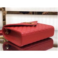 ENVELOPE MEDIUM BAG IN MIX MATELASSÉ GRAIN DE POUDRE EMBOSSED LEATHER Red-Gold High