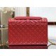 ENVELOPE MEDIUM BAG IN MIX MATELASSÉ GRAIN DE POUDRE EMBOSSED LEATHER Red-Gold High