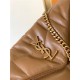 LOULOU PUFFER MINI BAG IN QUILTED LAMBSKIN Gold-Tone Caramel High