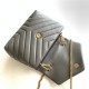 LOULOU SMALL BAG IN Y-QUILTED Leather Gold-Tone Grey High