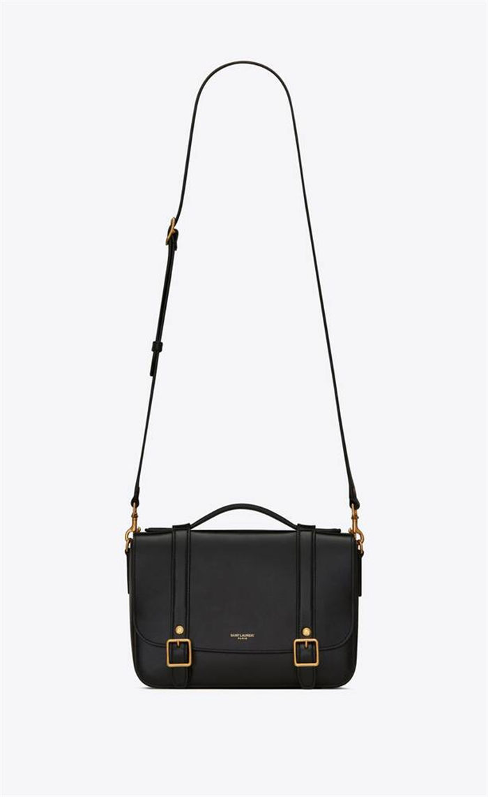 SCHOOLBAG MINI SATCHEL IN SHINY LEATHER High