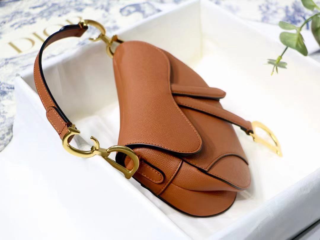 Mini SADDLE BAG Caramel Grained Calfskin High