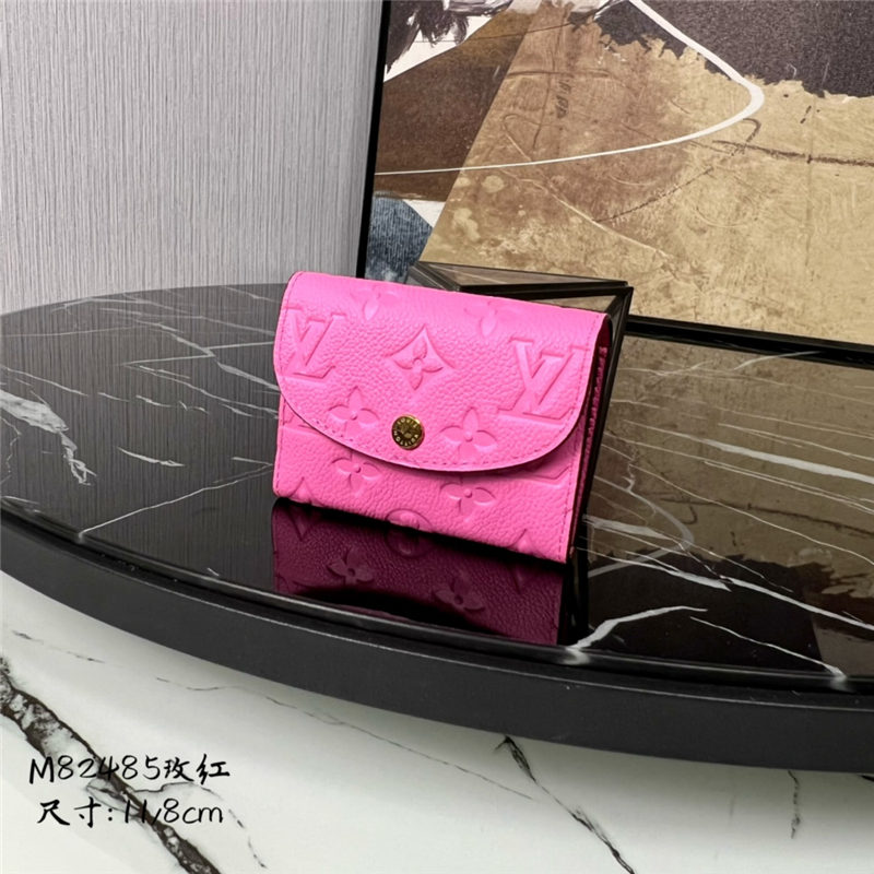 Louis Vuitton Rosalie Coin Purse Wallet Monogram Empreinte M82485 Rose Lollipop High