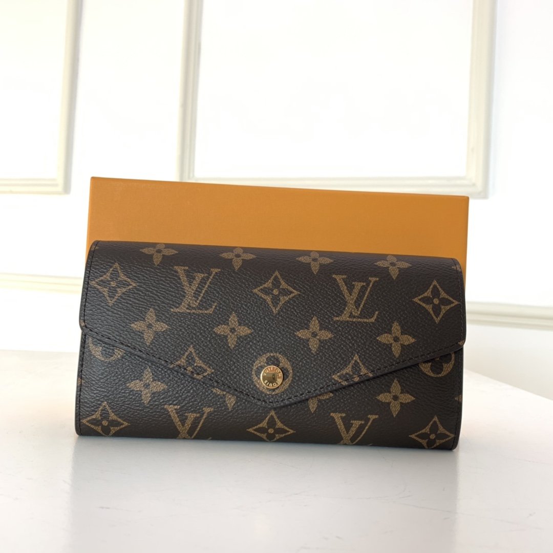 Louis Vuitton SARAH WALLET Monogram canvas Brown High