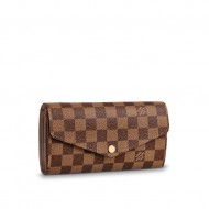 Louis Vuitton SARAH WALLET Damier Ebene Brown High