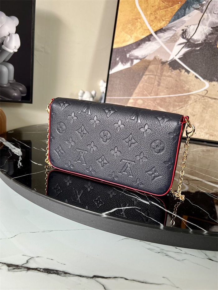 Louis Vuitton FÉLICIE POCHETTE Monogram Empreinte M64064 Navy High