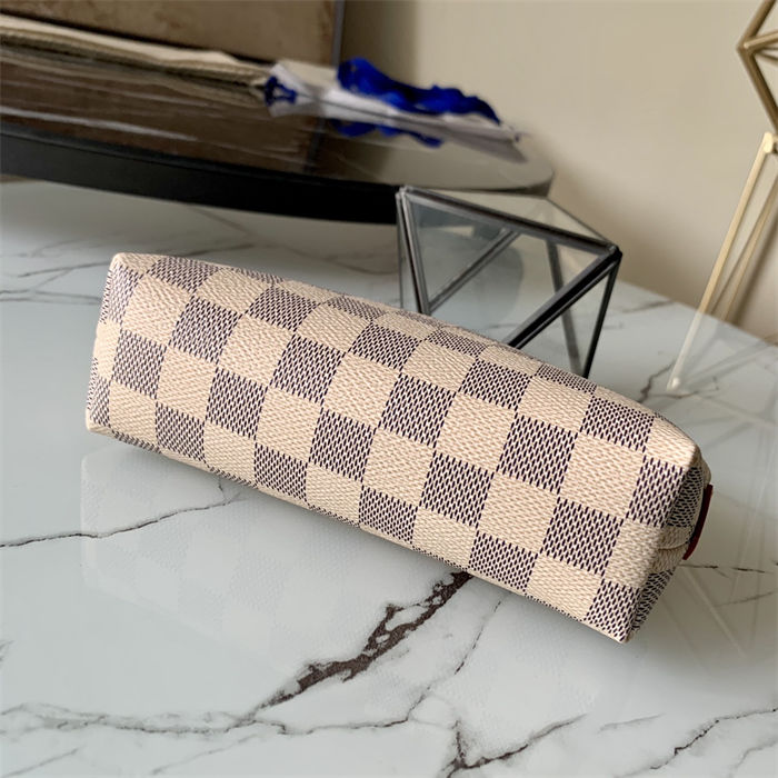 Louis Vuitton COSMETIC POUCH PM Damier Azur N47515 High