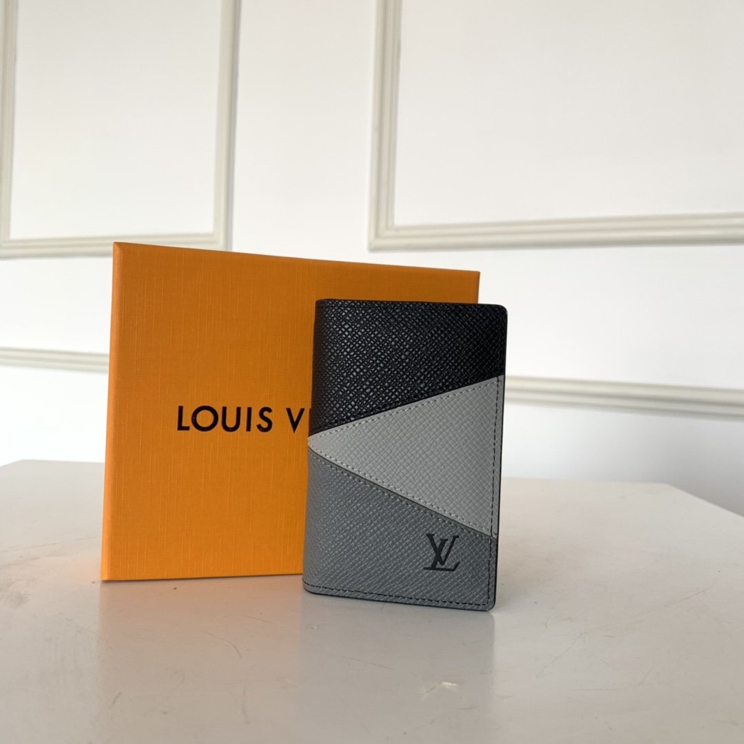 Louis Vuitton POCKET ORGANIZER Taiga Grey High