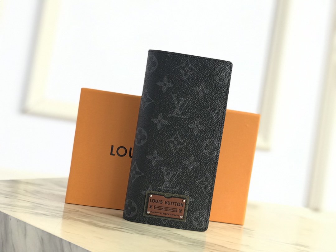 Louis Vuitton BRAZZA WALLET Monogram Eclipse High