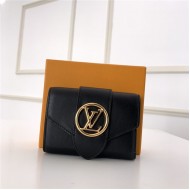 Louis Vuitton LV PONT 9 COMPACT WALLET Black High